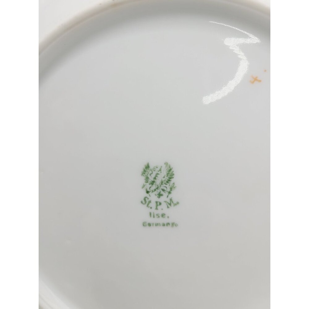 Antique Stanowitz Striegau Rose Porcelain Salad Plates 1920-1933 Set Of 5 - Picture 12 of 12